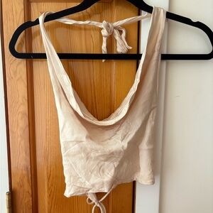 Zara scoop neck cropped top